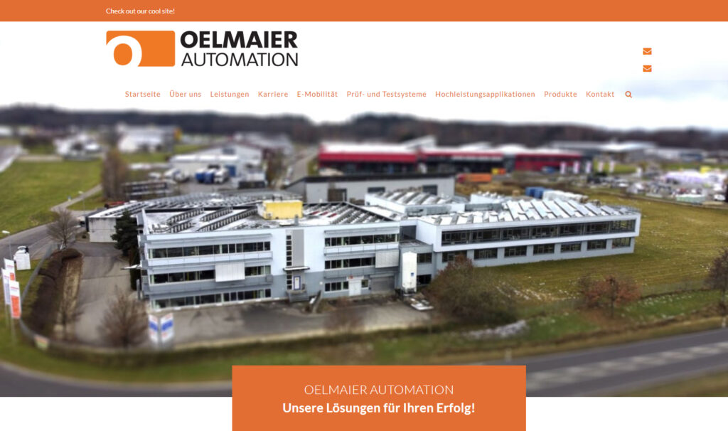 Webseite von Oelmaier Automation