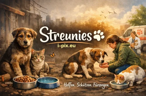 Mehrere Streunerkatzen liegen entspannt beieinander – Tierfoto von i‑pix creativ (Fotograf: Didi Dietrich).